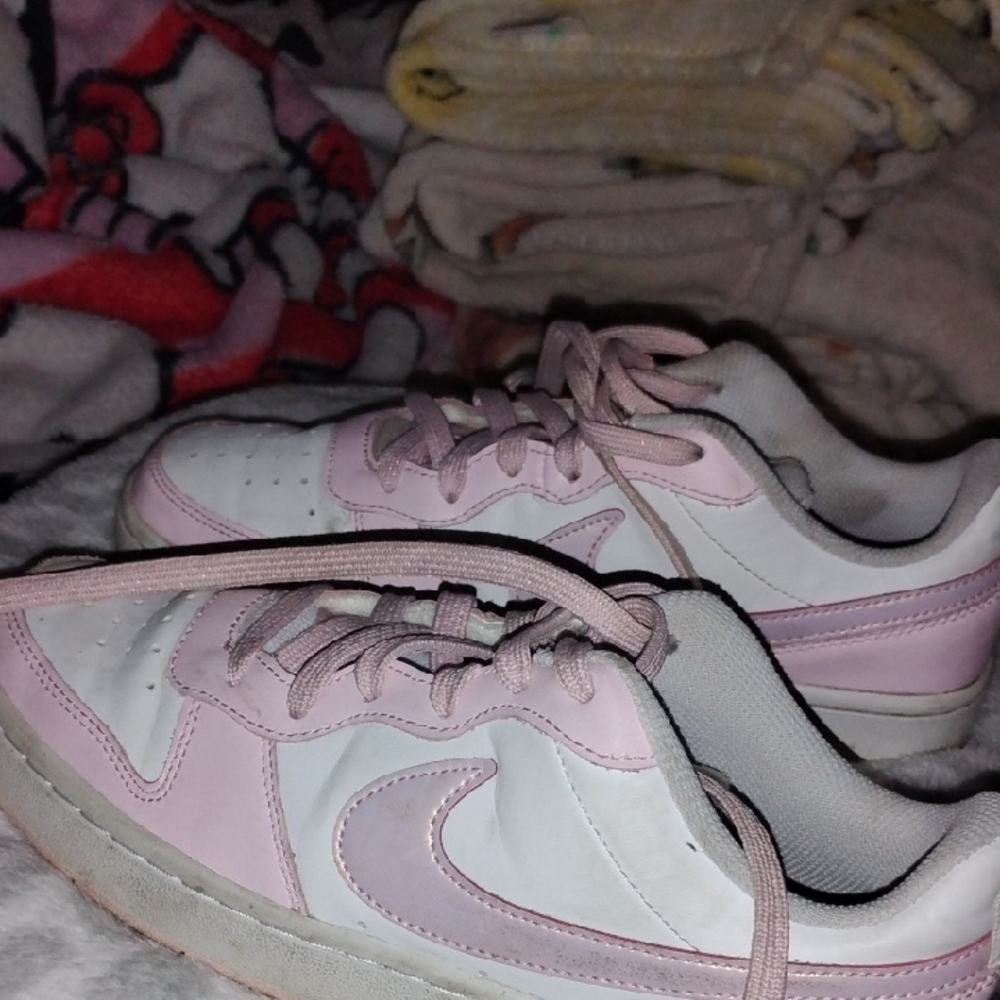 Nike Pink and White Athletic Shoes